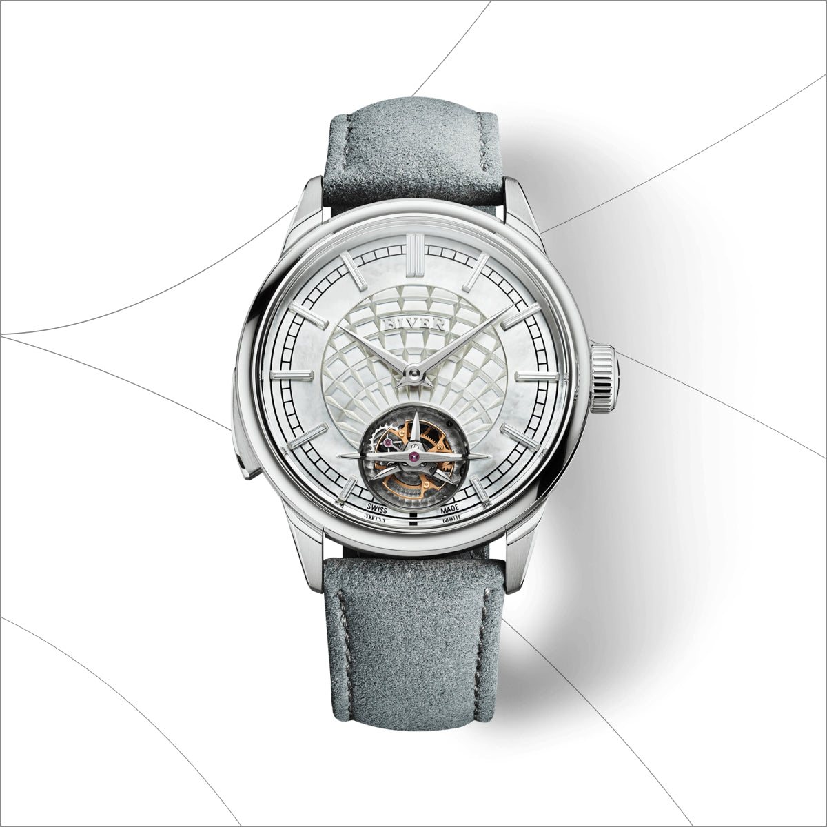 Carillon Tourbillon Mother of Pearl Titanium Strap