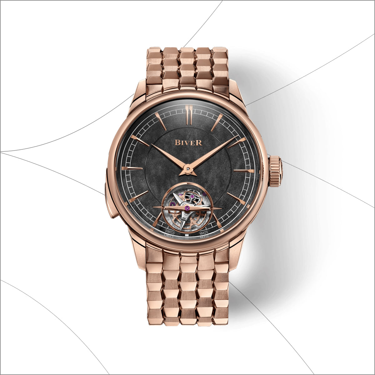 Carillon Tourbillon Pink Gold Obsidian